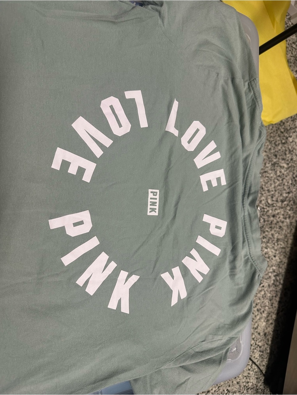 PINK Victoria's Secret Sage Green Palm Print Leggings & Top Set - Picture 3 of 9